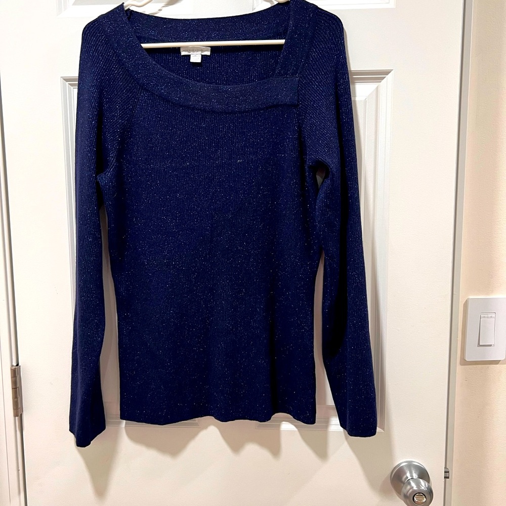 Long sleeve shimmer sweater by NewYork & Company